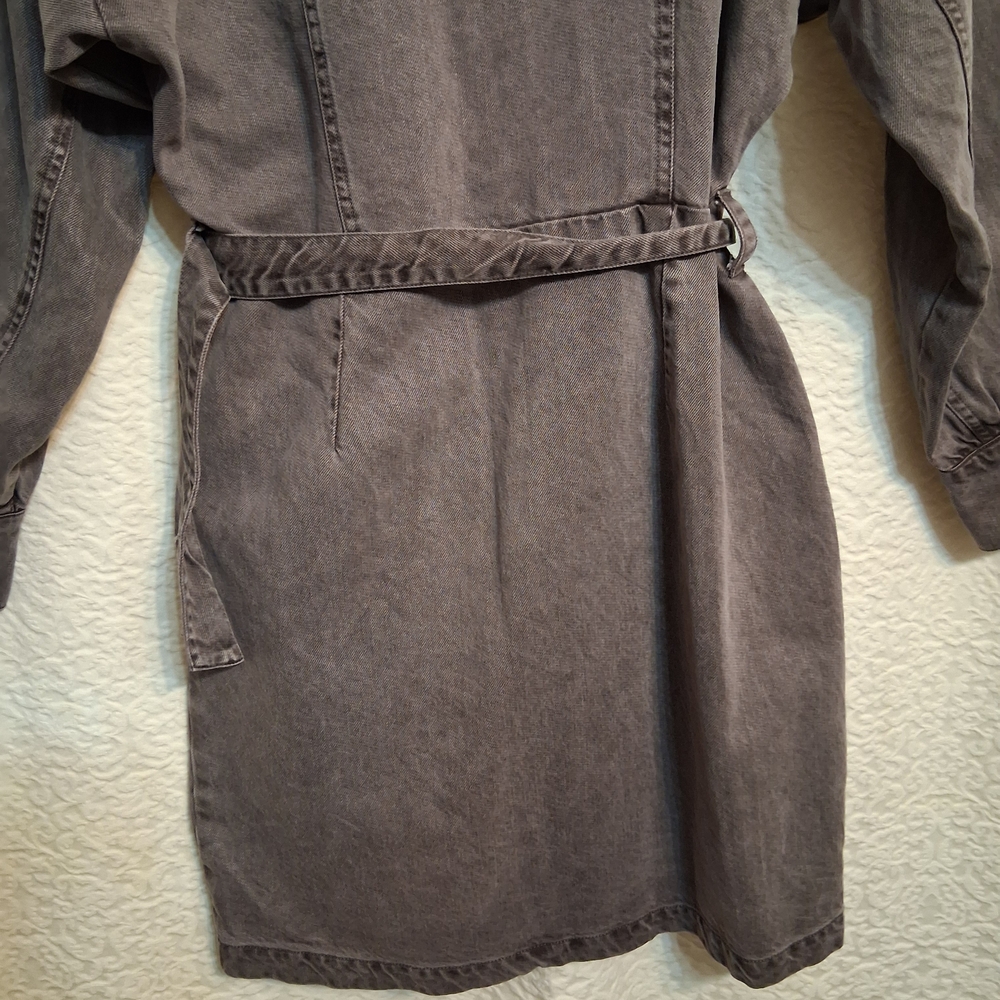 YFB Black Stonewashed Denim Wrap Dress. - Picture 7 of 8